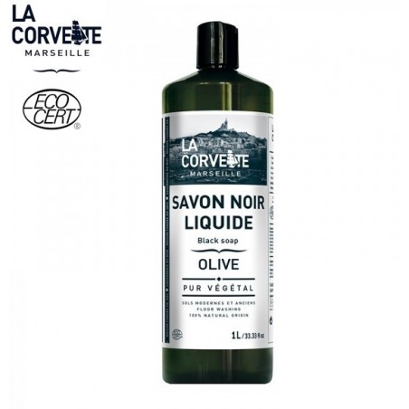 Savon noir liquide Olive - La Corvette Marseille