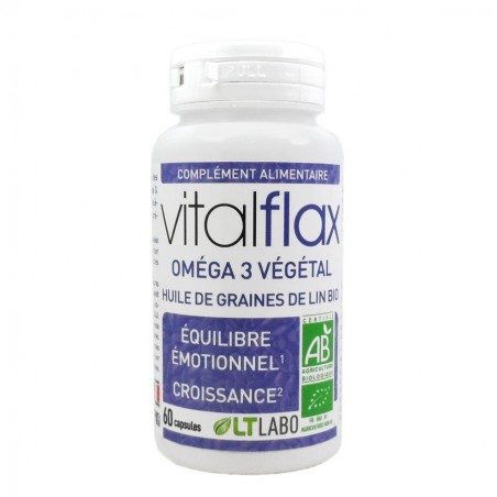 Vital Flax BIO, huiles de graines de Lin (60 capsules) - LT Laboratoire