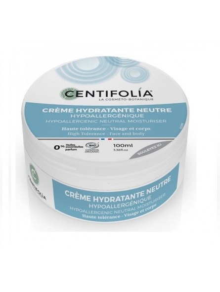 Crème hydratante neutre Bio (pot 100 ml) - Centifolia